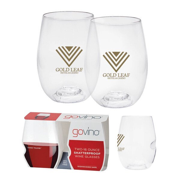 Dishwasher Safe Govino® Wine Glass 2 Pack, 16oz.