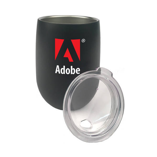 Stemless Wine Tumbler w/ Lid, 9oz.