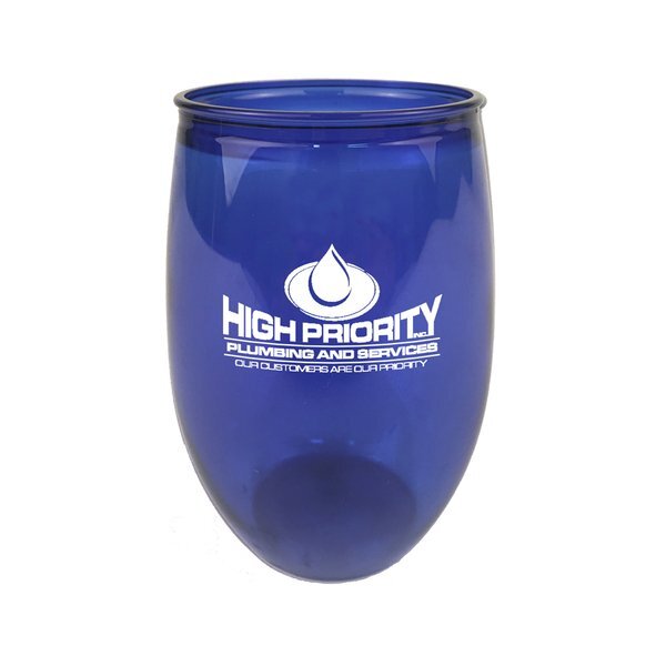 Chalice Stemless Plastic Wine Cup, 16oz.