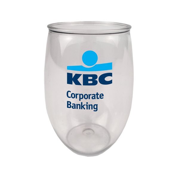 Chalice Stemless Plastic Wine Cup, 16oz.