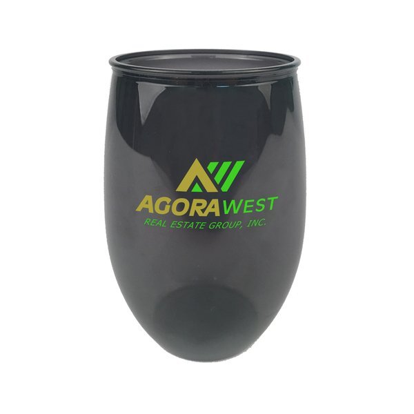 Chalice Stemless Plastic Wine Cup, 16oz.