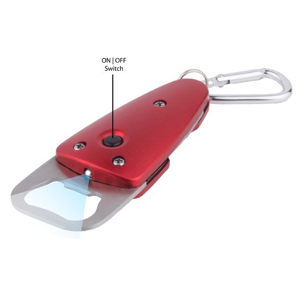 Vino Bottle Opener w/ Carabiner and LED Light