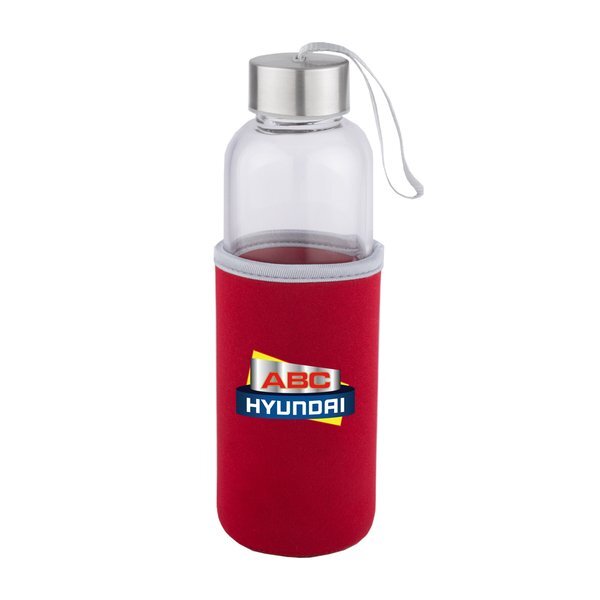 Caspian Glass Bottle w/ Neoprene Sleeve, 16oz.