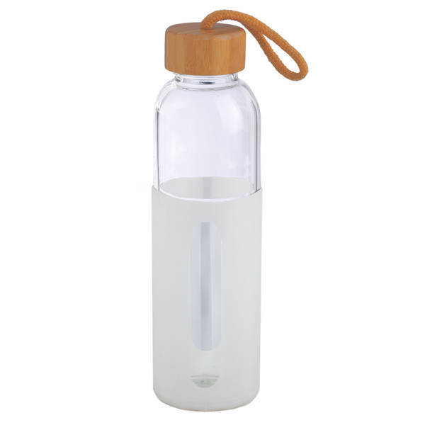 Eden Spa Glass Bottle w/ Bamboo Lid, 16oz.