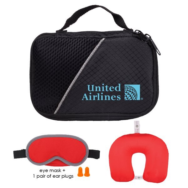 Travel Gift Set w/ Neck Pillow, Mask