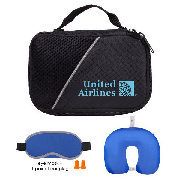 Travel Gift Set w/ Neck Pillow, Mask
