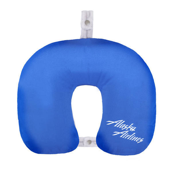 Inflatable Neck Pillow w/ Soft Fleece