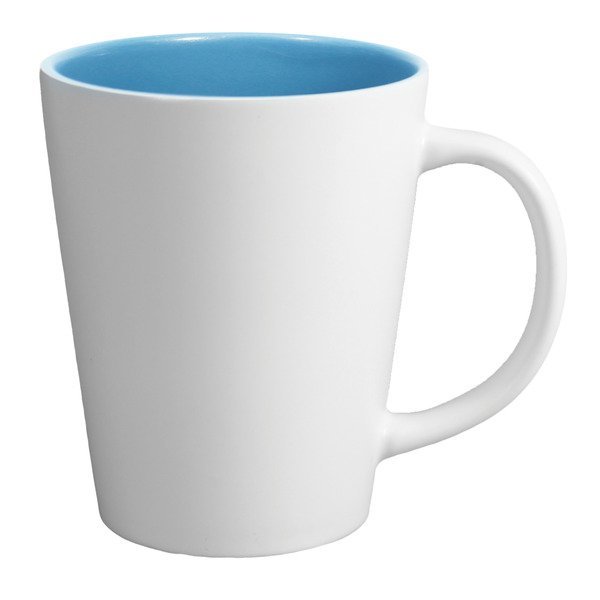 Two-Tone Matte Latte Ceramic Mug, 12oz.
