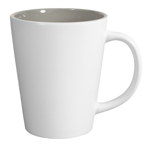 Two-Tone Matte Latte Ceramic Mug, 12oz.