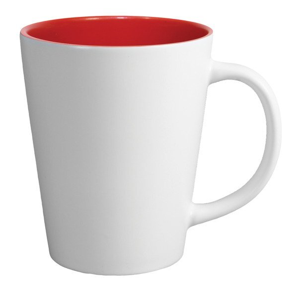 Two-Tone Matte Latte Ceramic Mug, 12oz.