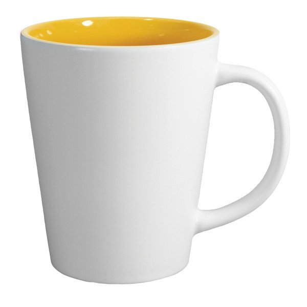 Two-Tone Matte Latte Ceramic Mug, 12oz.
