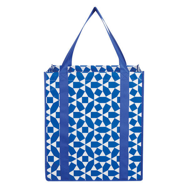 Geometric Non-Woven Shopping Tote Bag