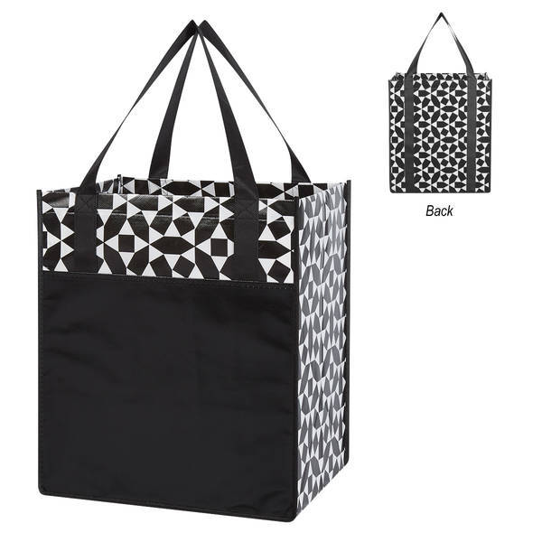 Geometric Non-Woven Shopping Tote Bag