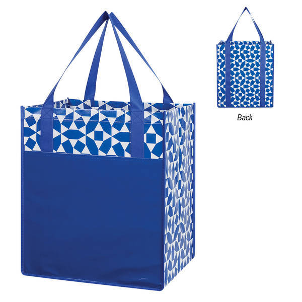 Geometric Non-Woven Shopping Tote Bag