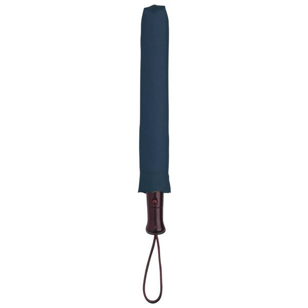 Telescopic Folding Wood Handled Umbrella, 44" Arc