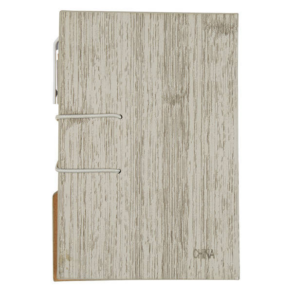 Woodgrain Pattern Notebook w/ Stickies