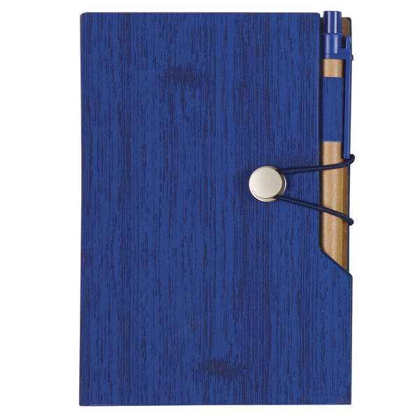 Woodgrain Pattern Notebook w/ Stickies