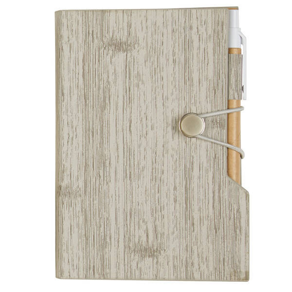 Woodgrain Pattern Notebook w/ Stickies