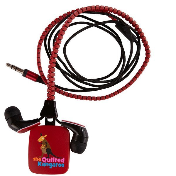 Zipper Ear Buds with Pull