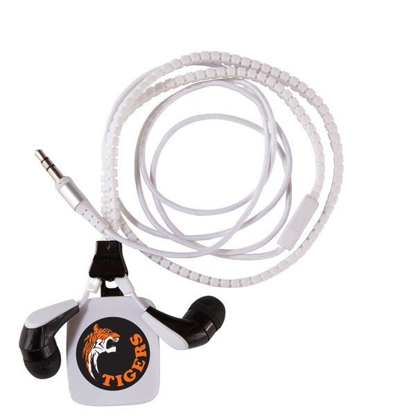 Zipper Ear Buds with Pull
