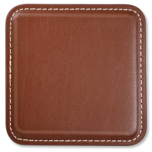 Vintage Leather 4-Square Coaster