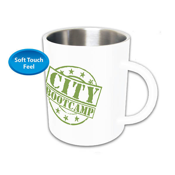 Soft Touch Halcyon™ Stainless Steel Coffee Mug, 15oz.