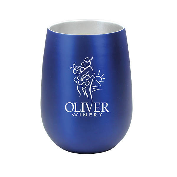 Soft Touch Halcyon® Stainless Steel Wine Glass, 12oz.