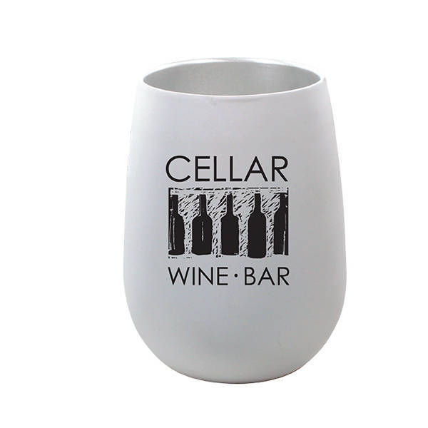 Soft Touch Halcyon® Stainless Steel Wine Glass, 12oz.