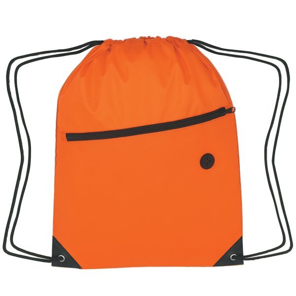 Large Polyester Sports Pack w/ Front Zipper