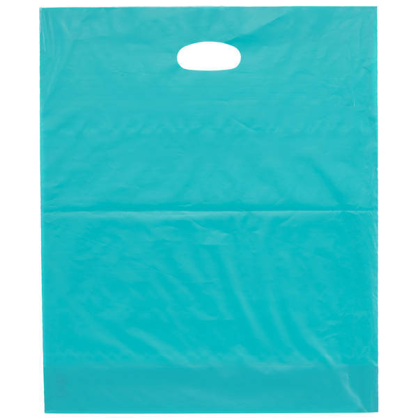 Frosted Brite Plastic Take Home Bag, 15" x 18"