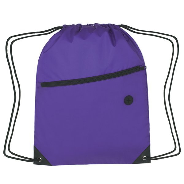 Large Polyester Sports Pack w/ Front Zipper