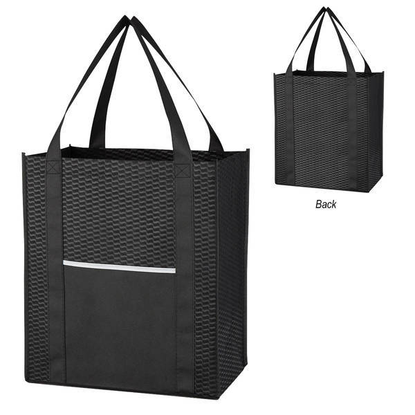Wave Design Non-Woven Shopper Tote