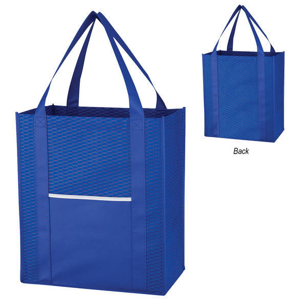 Wave Design Non-Woven Shopper Tote