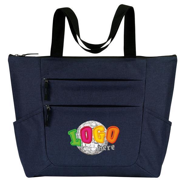 Premium Heathered Zippered Tote