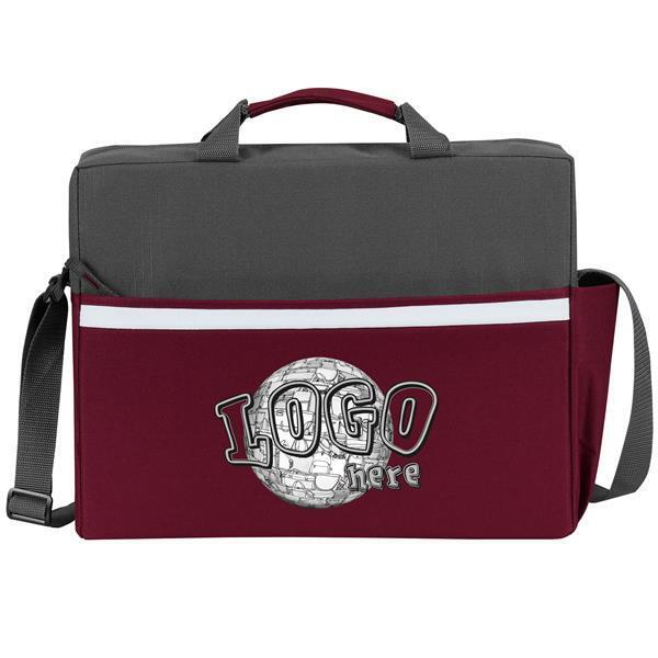 Two-Tone Polyester Brief Bag