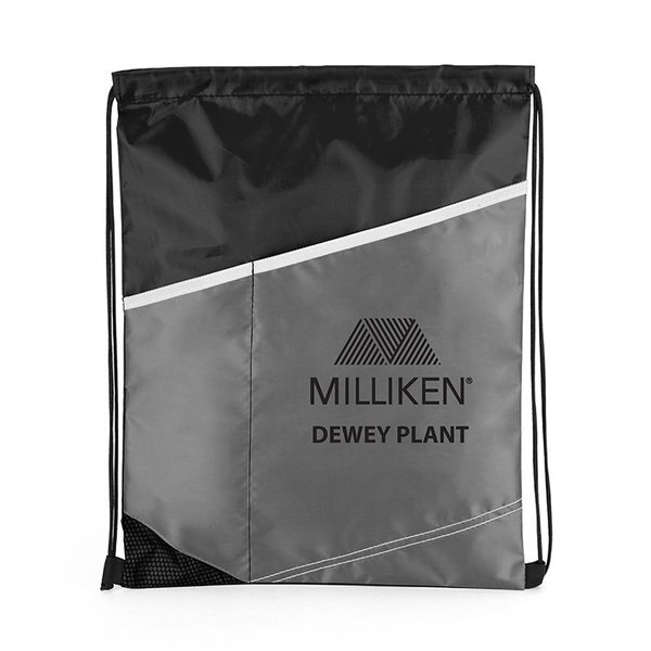 Contrast Polyester Cinch Bag