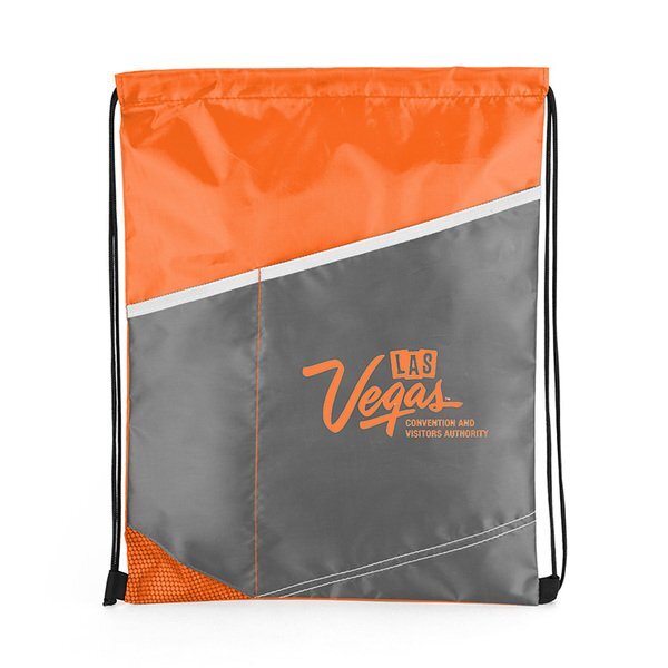 Contrast Polyester Cinch Bag