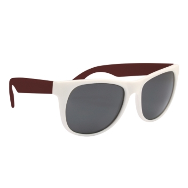 Vibrant Trim Rubberized Sunglasses