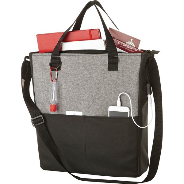 Cameron Polycanvas Convention Tote w/ USB Port