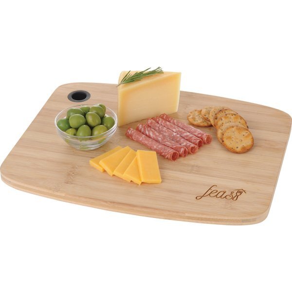 Large Bamboo Cutting Board w/ Silicone Grip