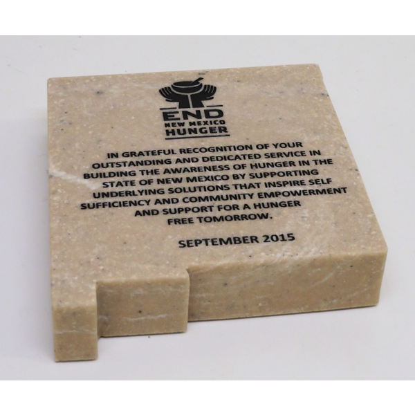 State Shape Stone Paperweight