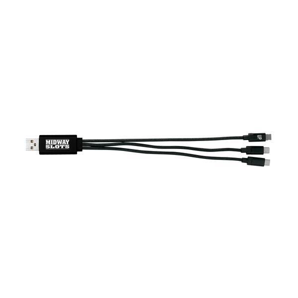 Metallic Light Up Logo Cable w/ Type C USB