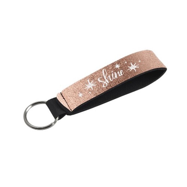 Metallic Neoprene Wrist Strap Key Holder