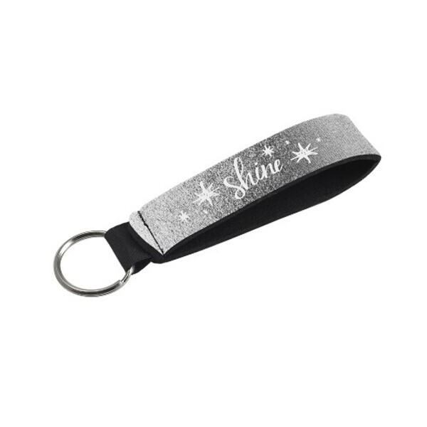 Metallic Neoprene Wrist Strap Key Holder
