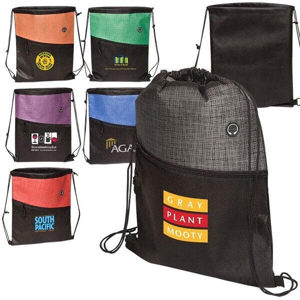 Tonal Non-Woven Drawstring Backpack