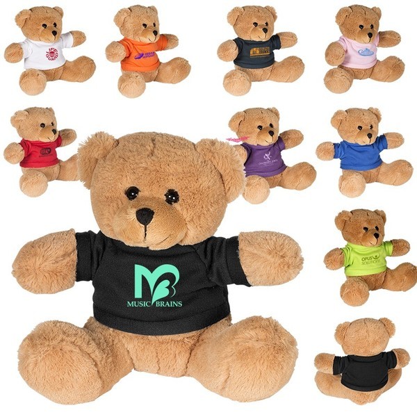 Jannie Plush Bear w/ T-Shirt, 7"