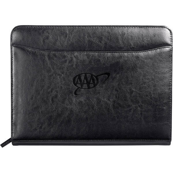 Renaissance Italian Leather Zippered Padfolio