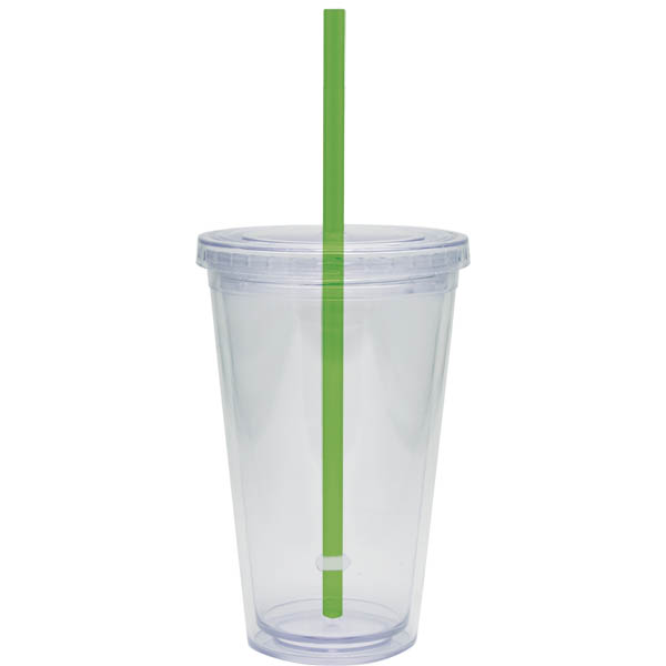 Acrylic Beverage Double Wall Tumbler, 16oz., BPA Free