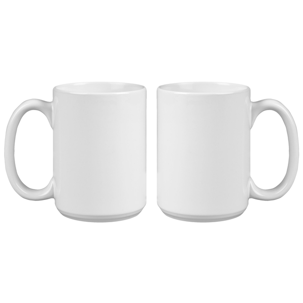 Mighty Ceramic Inner Lip Mug w/ Full Color Imprint, 15oz.