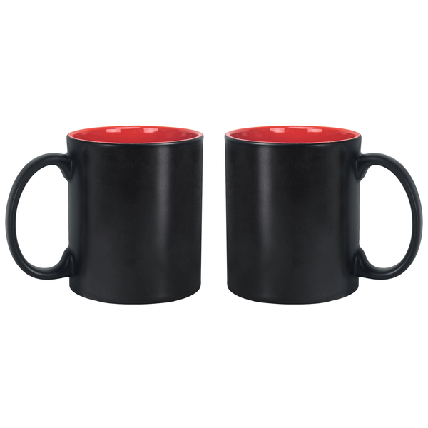 Classic Matte Two-Tone Black Mug, 11oz.